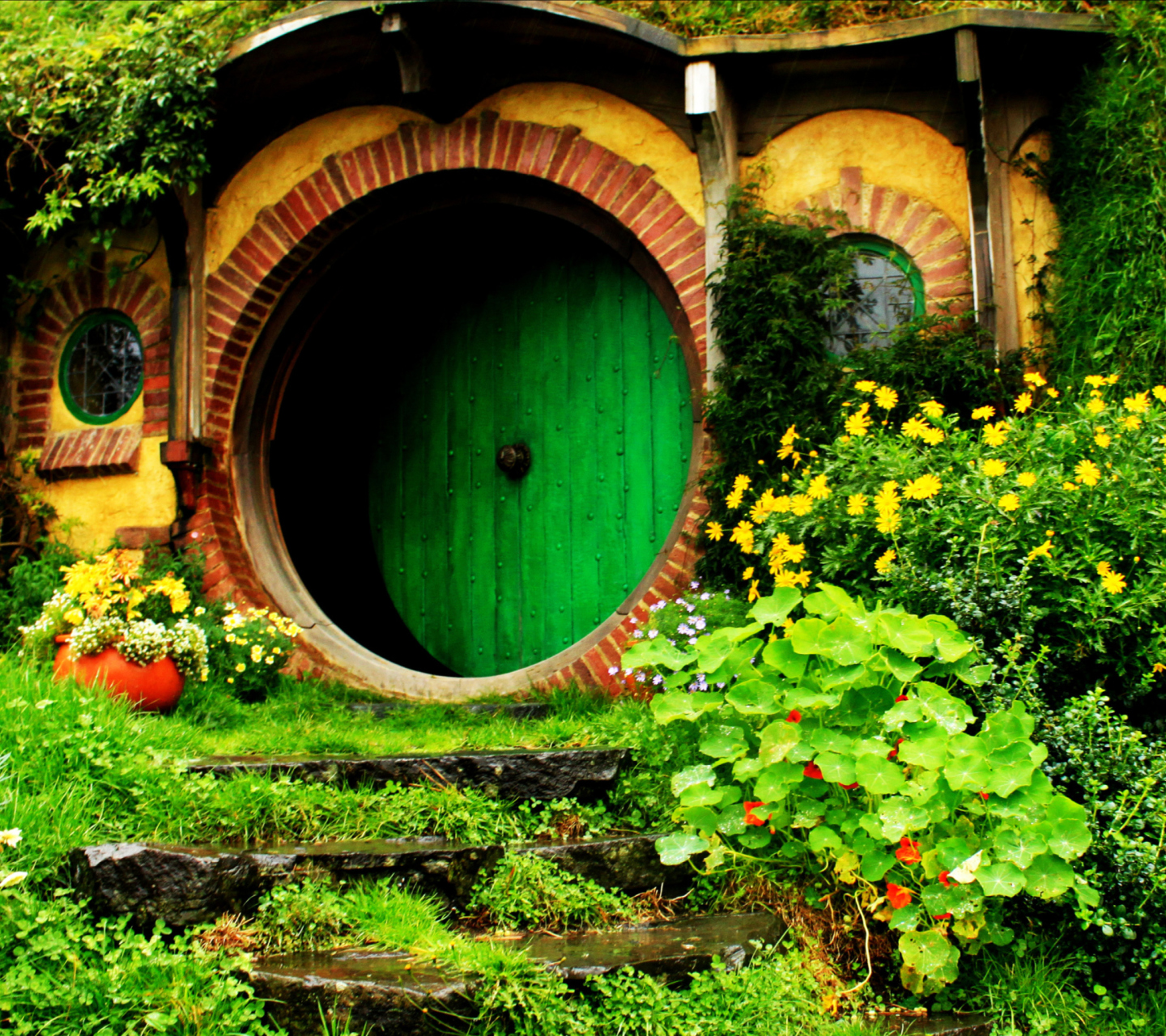 Обои Hobbit House 1440x1280