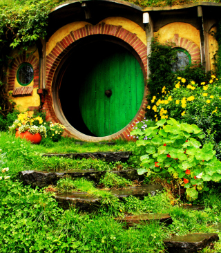 Hobbit House Background for 768x1280