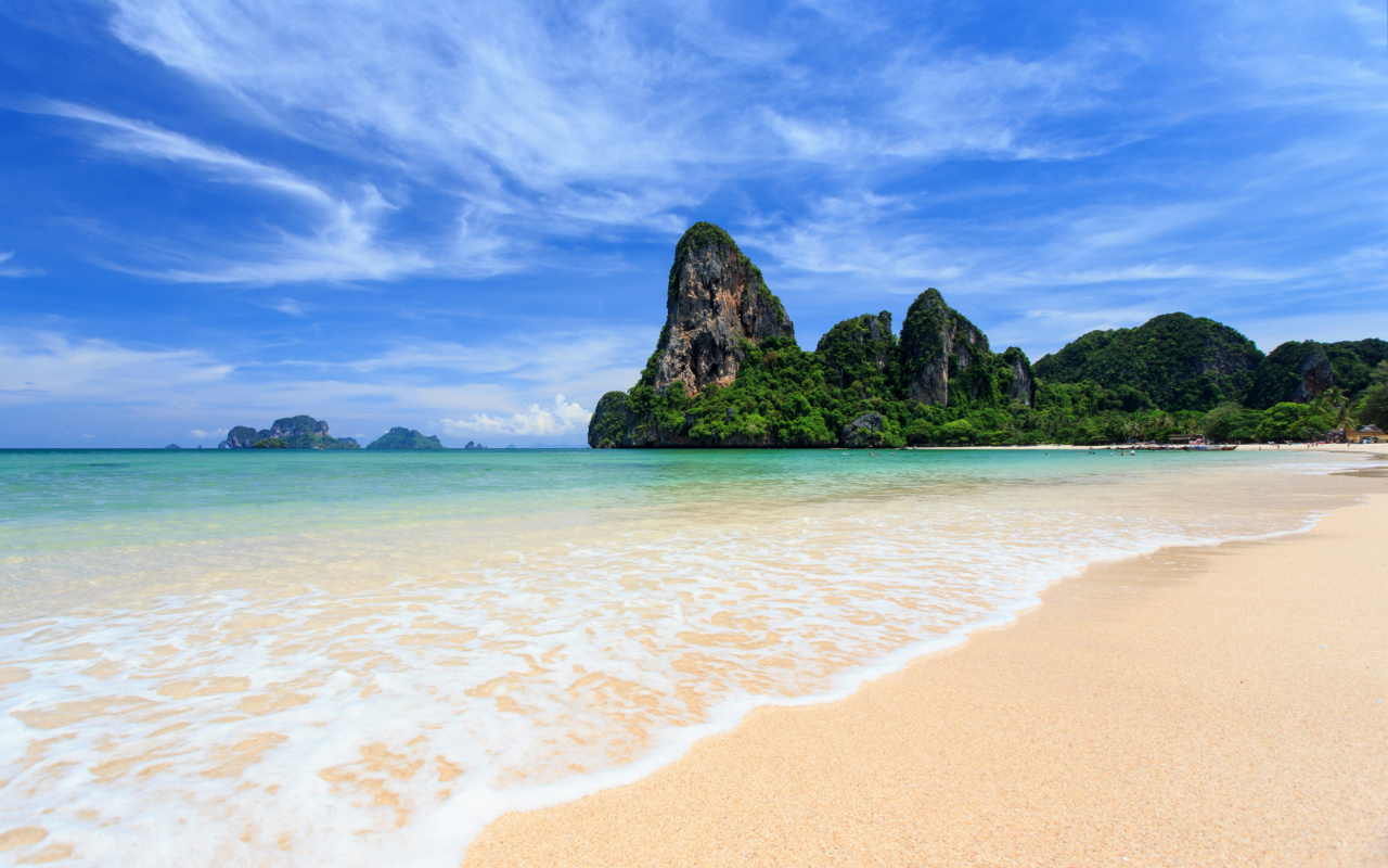 Fondo de pantalla Railay Beach in Thailand 1280x800