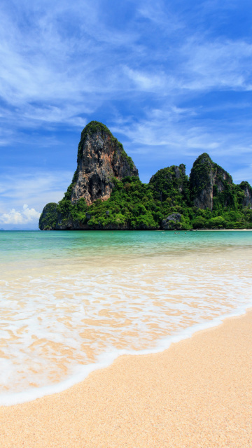 Railay Beach in Thailand wallpaper 360x640