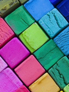 Fondo de pantalla Colorful Cubes 240x320