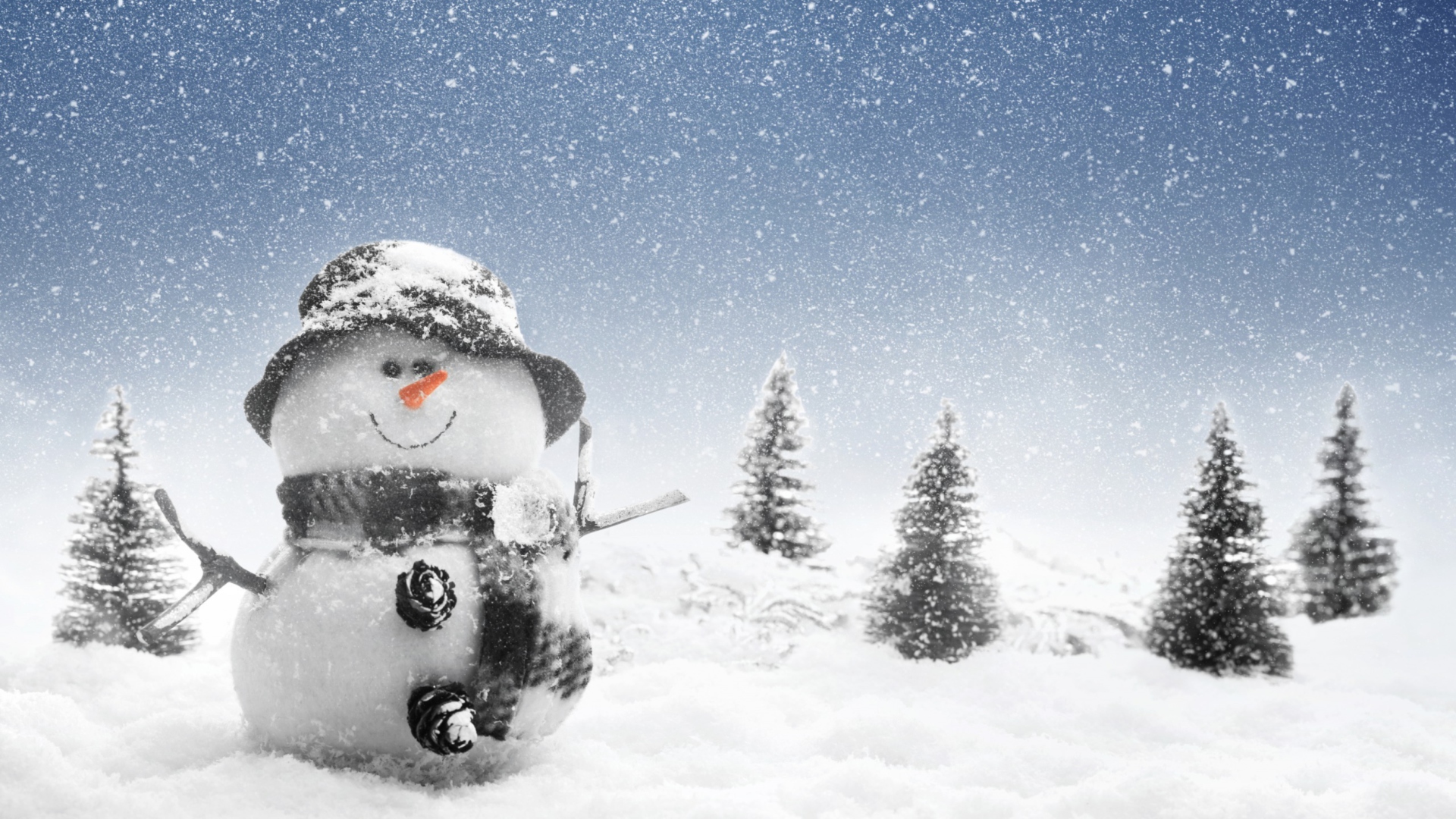 Screenshot №1 pro téma New Year Snowman 1920x1080