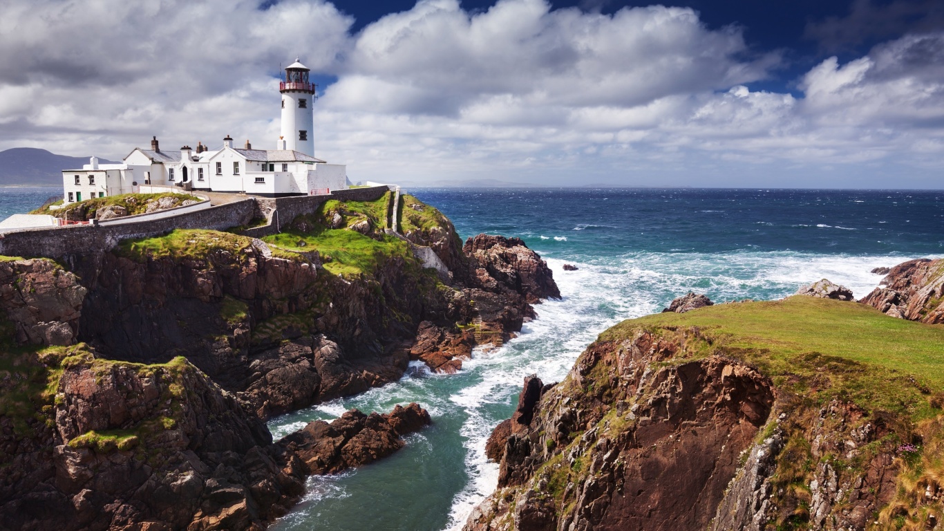 Fanad Ireland Lighthouse wallpaper 1366x768