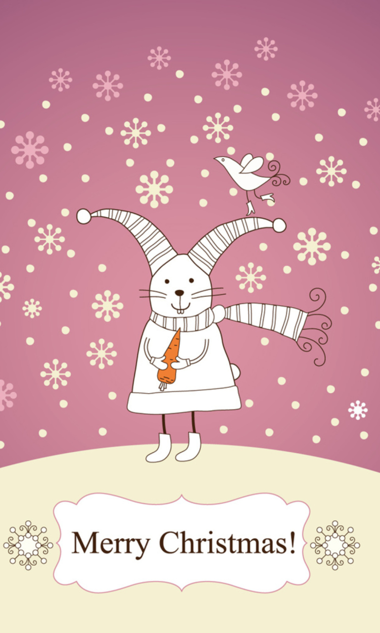 Screenshot №1 pro téma Merry Christmas Rabbit 768x1280