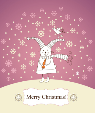 Merry Christmas Rabbit - Obrázkek zdarma pro Nokia Asha 503