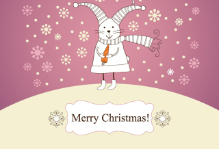 Merry Christmas Rabbit - Obrázkek zdarma pro 1366x768