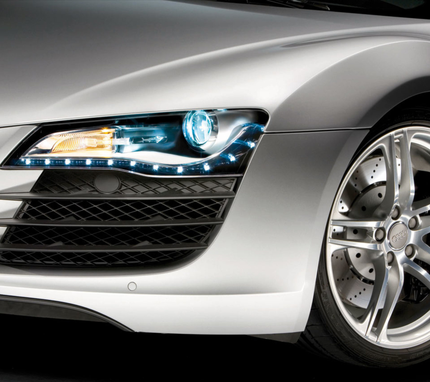 Audi R8 LED Headlights Lamp wallpaper 1440x1280