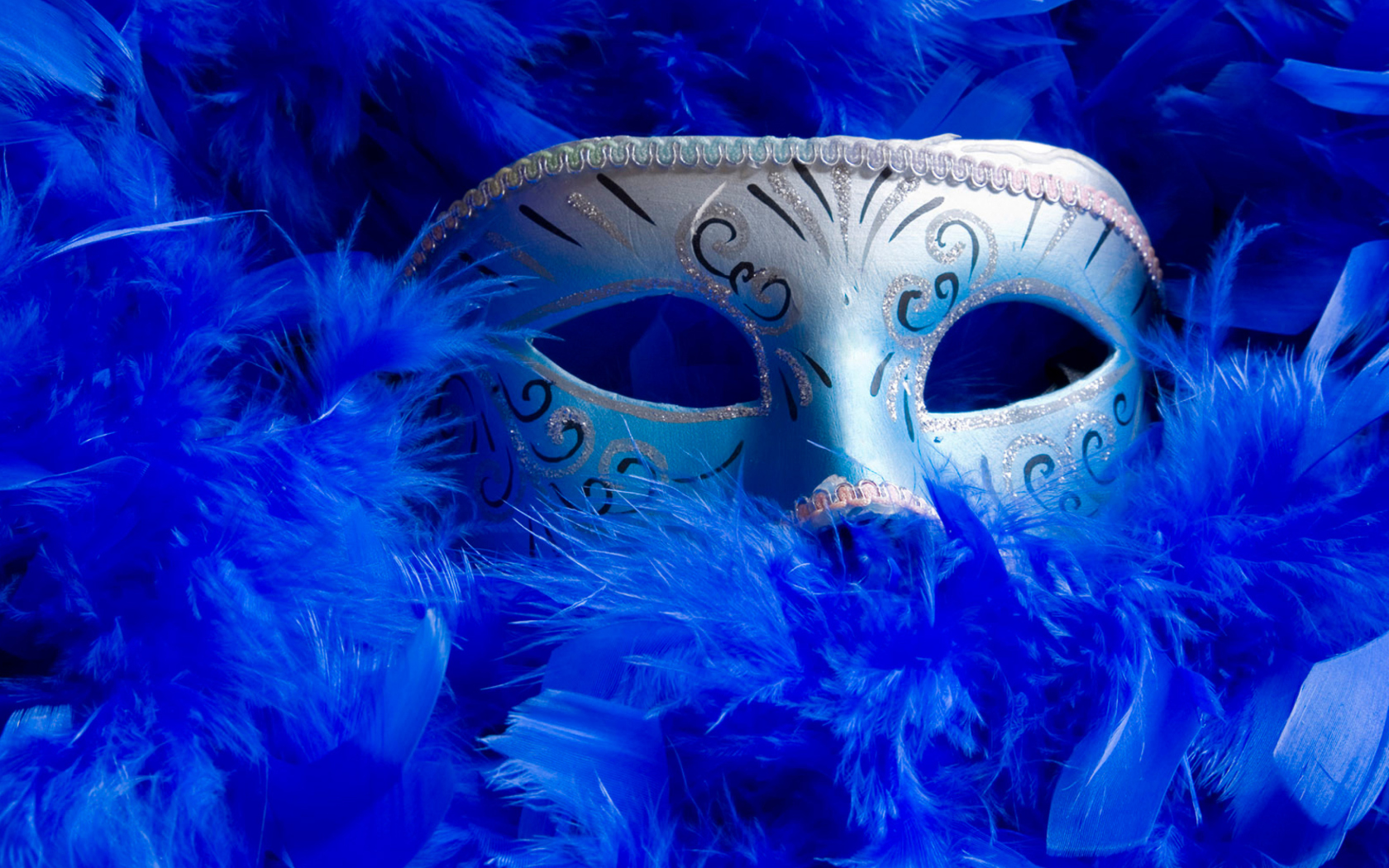 Mask And Feathers wallpaper 1680x1050