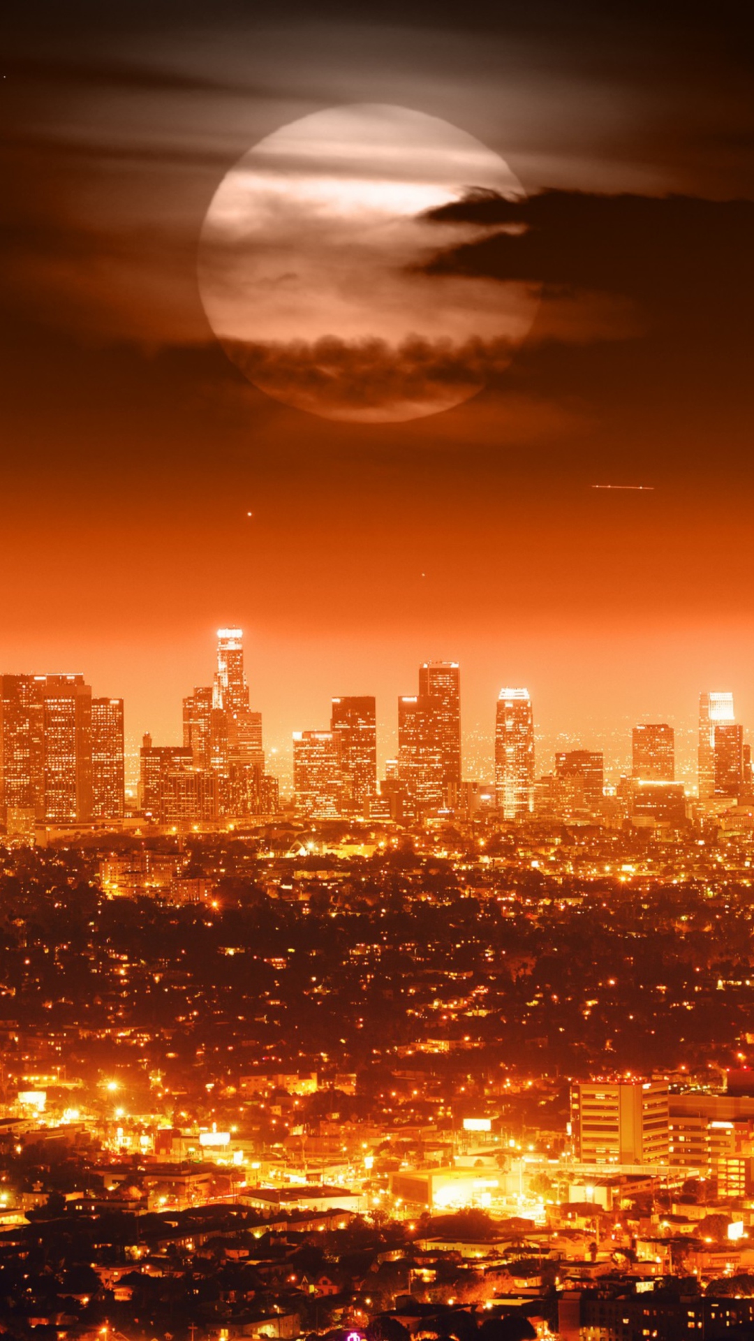Screenshot №1 pro téma Full Moon Above Los Angeles 1080x1920