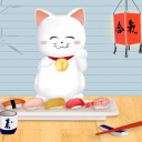 Maneki Neko Cat HD wallpaper 128x128