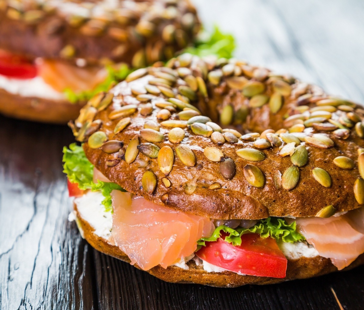 Bagel with Salmon wallpaper 1200x1024