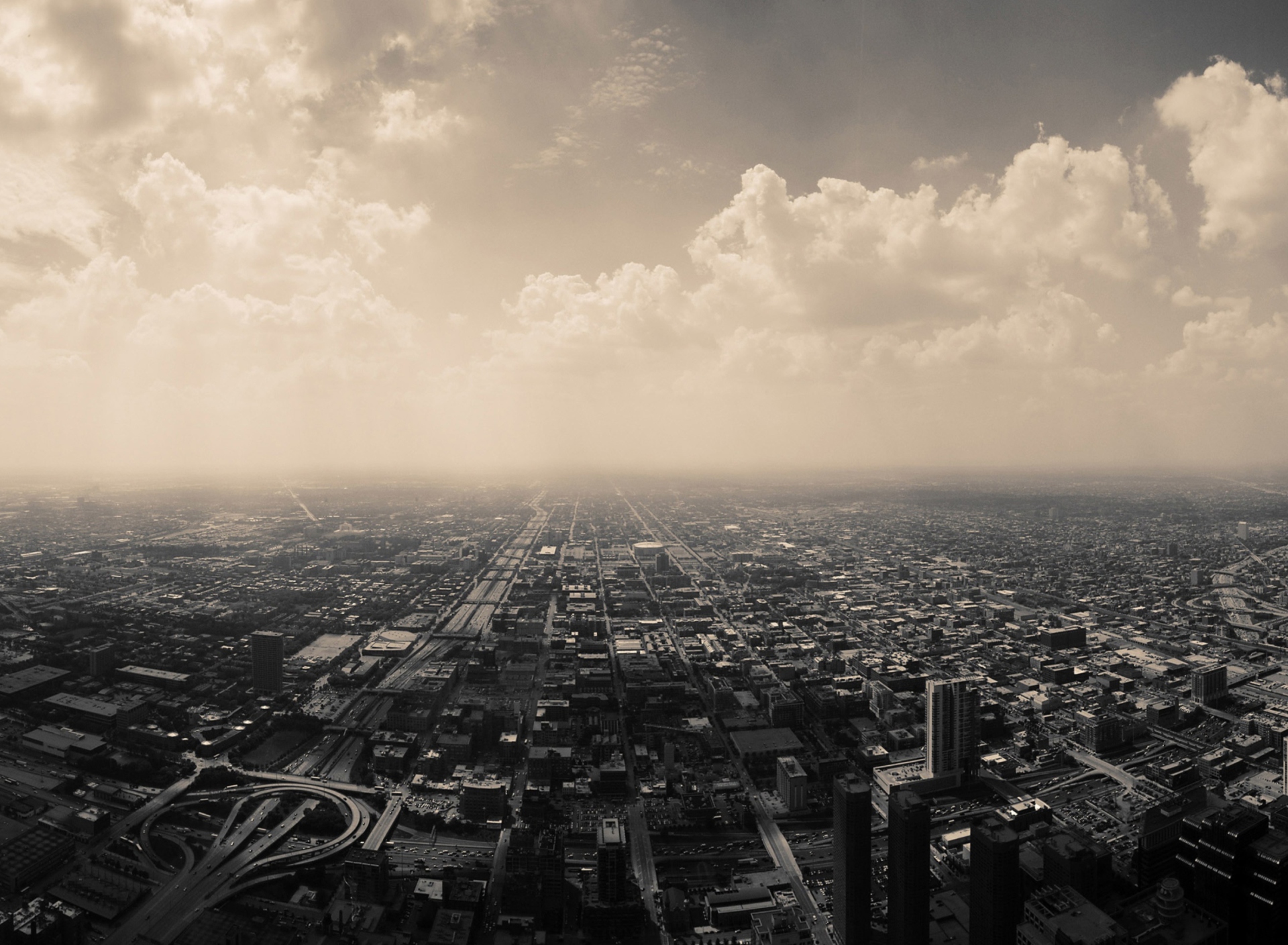 Chicago Sky Black And White screenshot #1 1920x1408