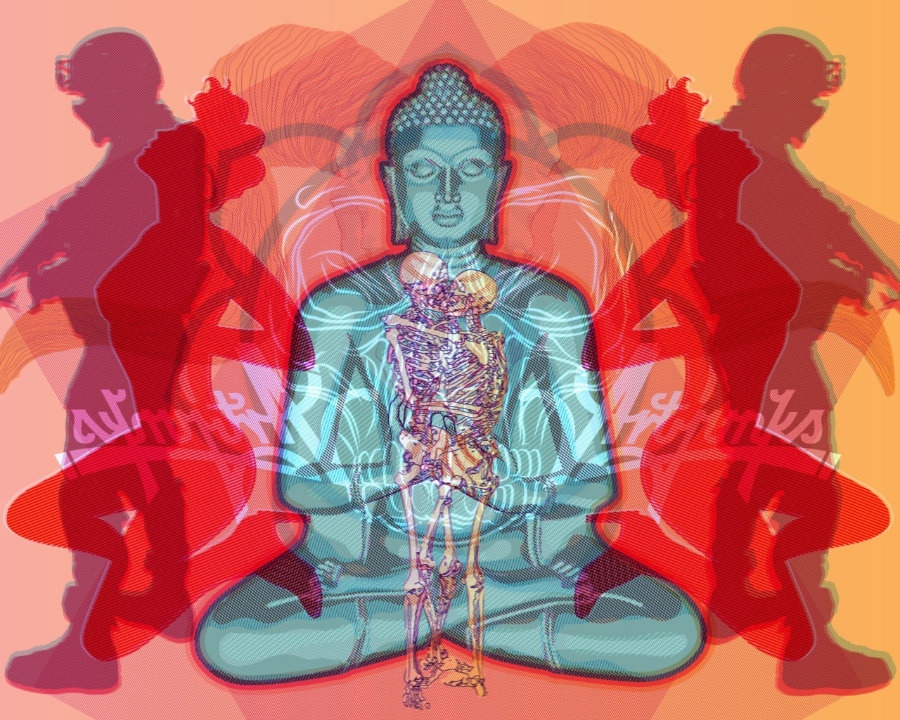 Screenshot №1 pro téma Buddha Creative Illustration 1280x1024