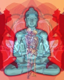 Обои Buddha Creative Illustration 128x160