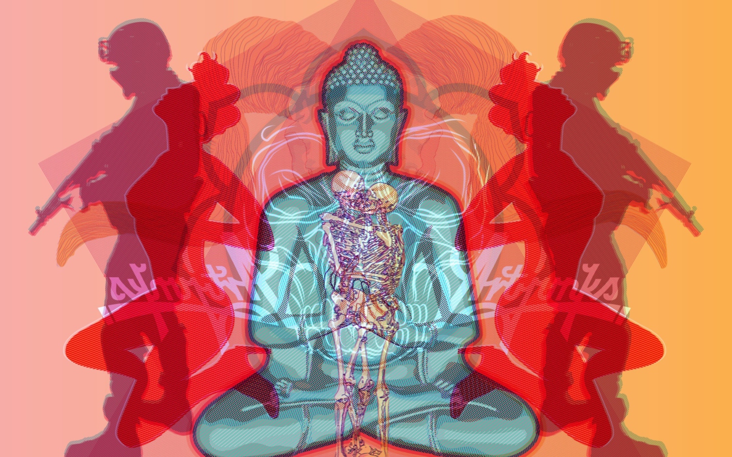 Screenshot №1 pro téma Buddha Creative Illustration 1440x900