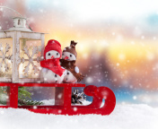 Snowman Christmas Figurines Decoration screenshot #1 176x144