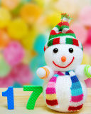 Обои 2017 New Year Snowman 128x160
