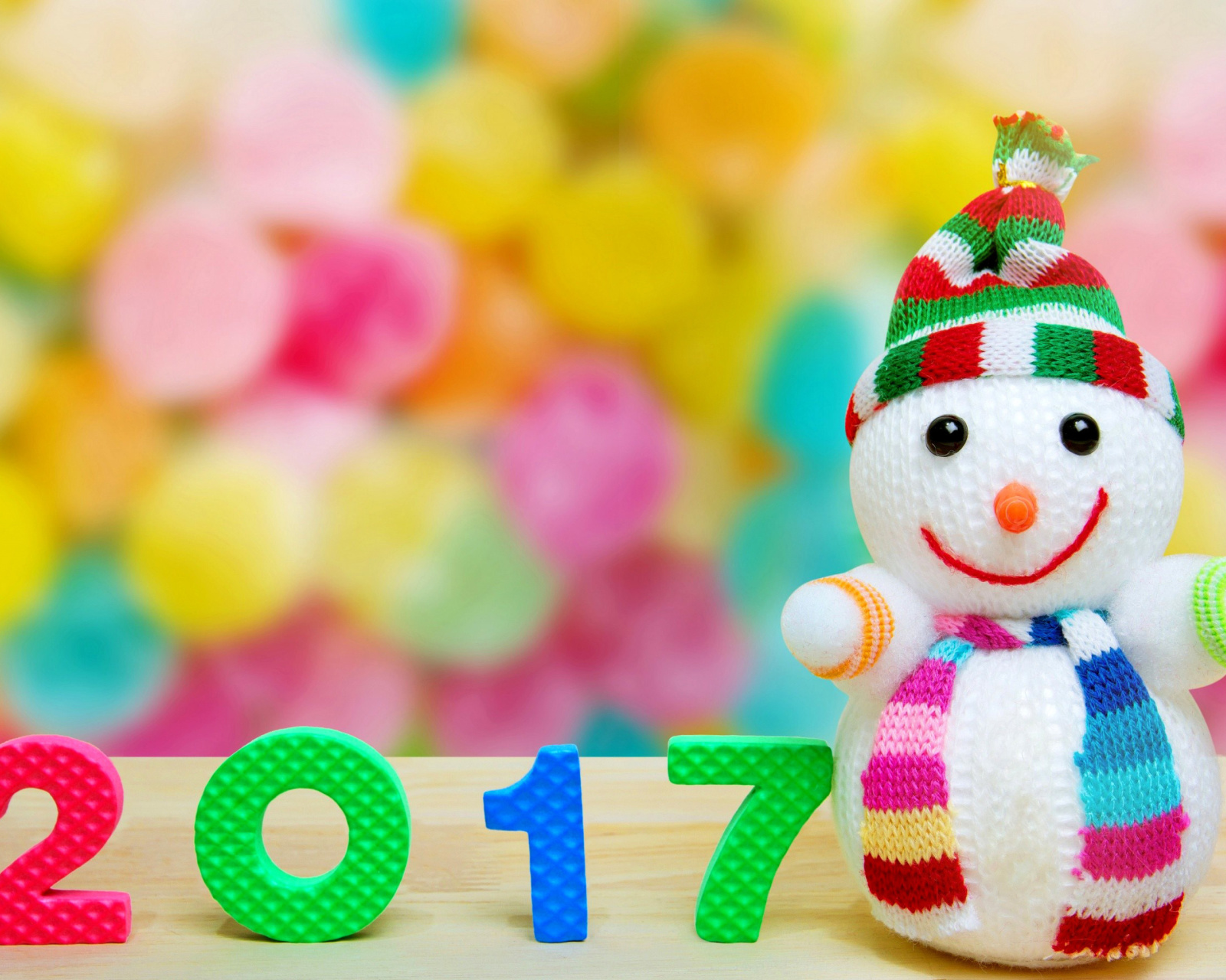 2017 New Year Snowman wallpaper 1600x1280