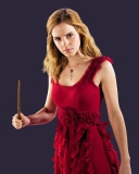 Emma Watson In Red Dress wallpaper 128x160