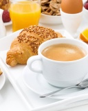 Sfondi Croissant, waffles and coffee 128x160