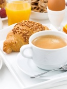 Sfondi Croissant, waffles and coffee 132x176