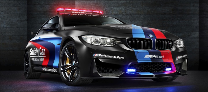 BMW M4 Coupe Police wallpaper 720x320