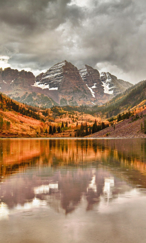 Screenshot №1 pro téma Autumn in Canada, Lake, National Park, Nova Scotia 480x800