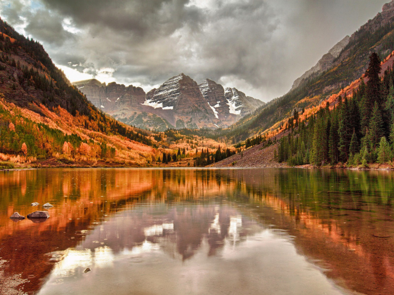 Autumn in Canada, Lake, National Park, Nova Scotia screenshot #1 800x600