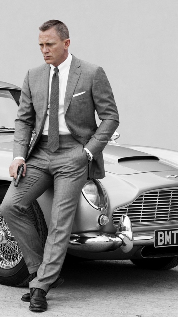 Fondo de pantalla James Bond Grey Suit 360x640