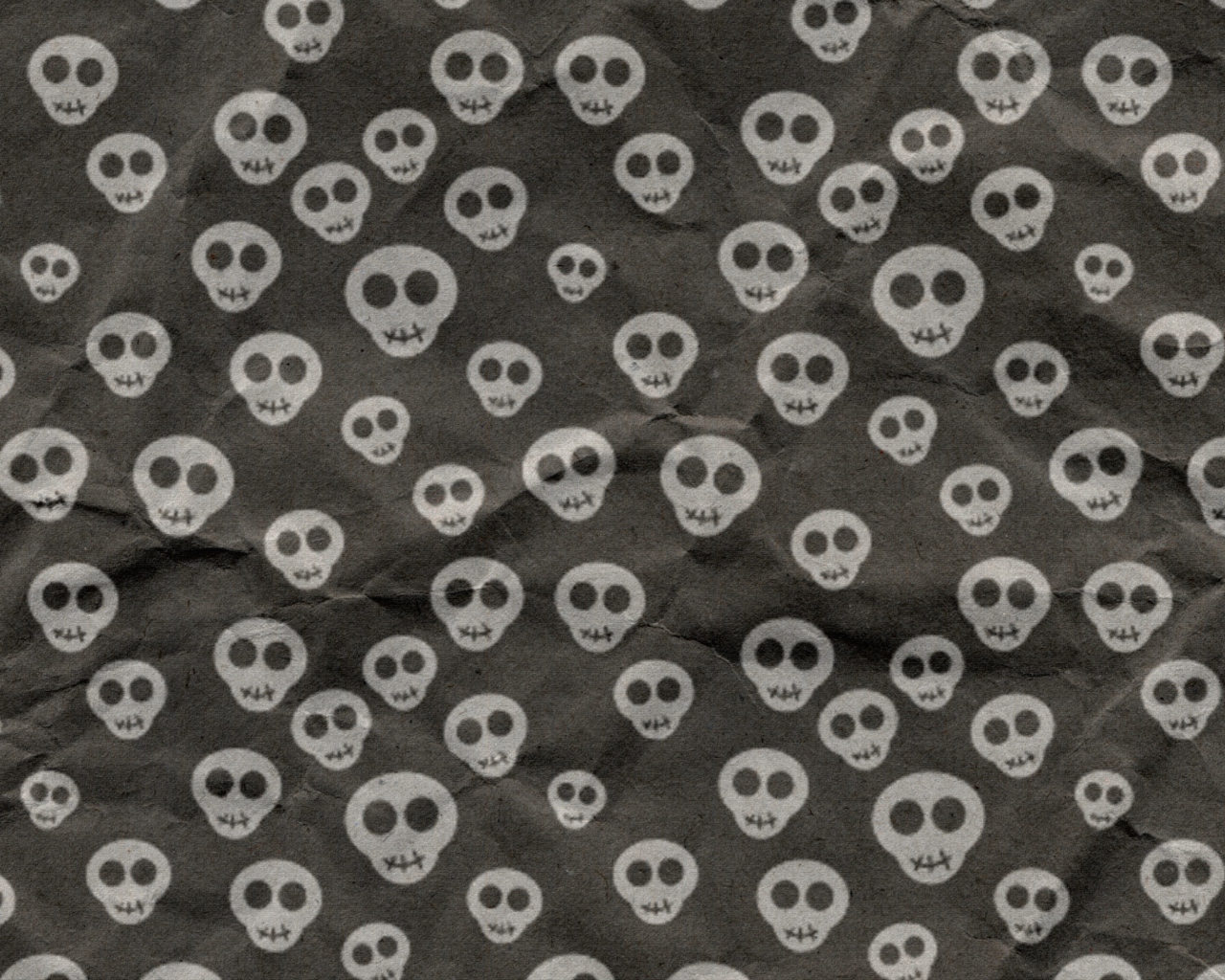 Screenshot №1 pro téma Cute Skulls Wrapping Paper 1280x1024