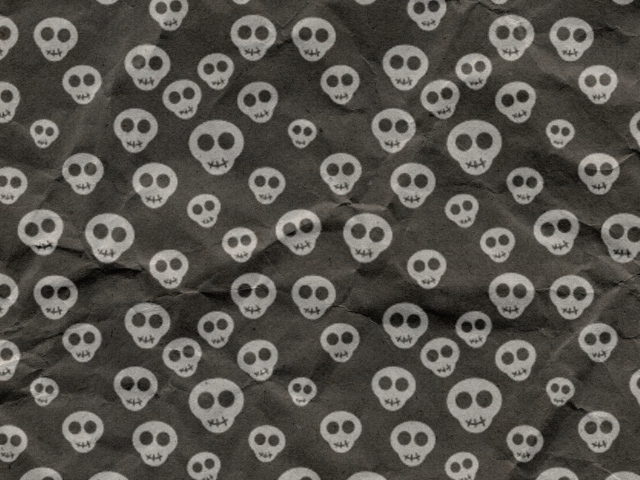 Fondo de pantalla Cute Skulls Wrapping Paper 640x480