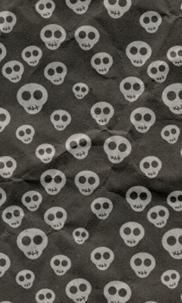 Cute Skulls Wrapping Paper screenshot #1 768x1280