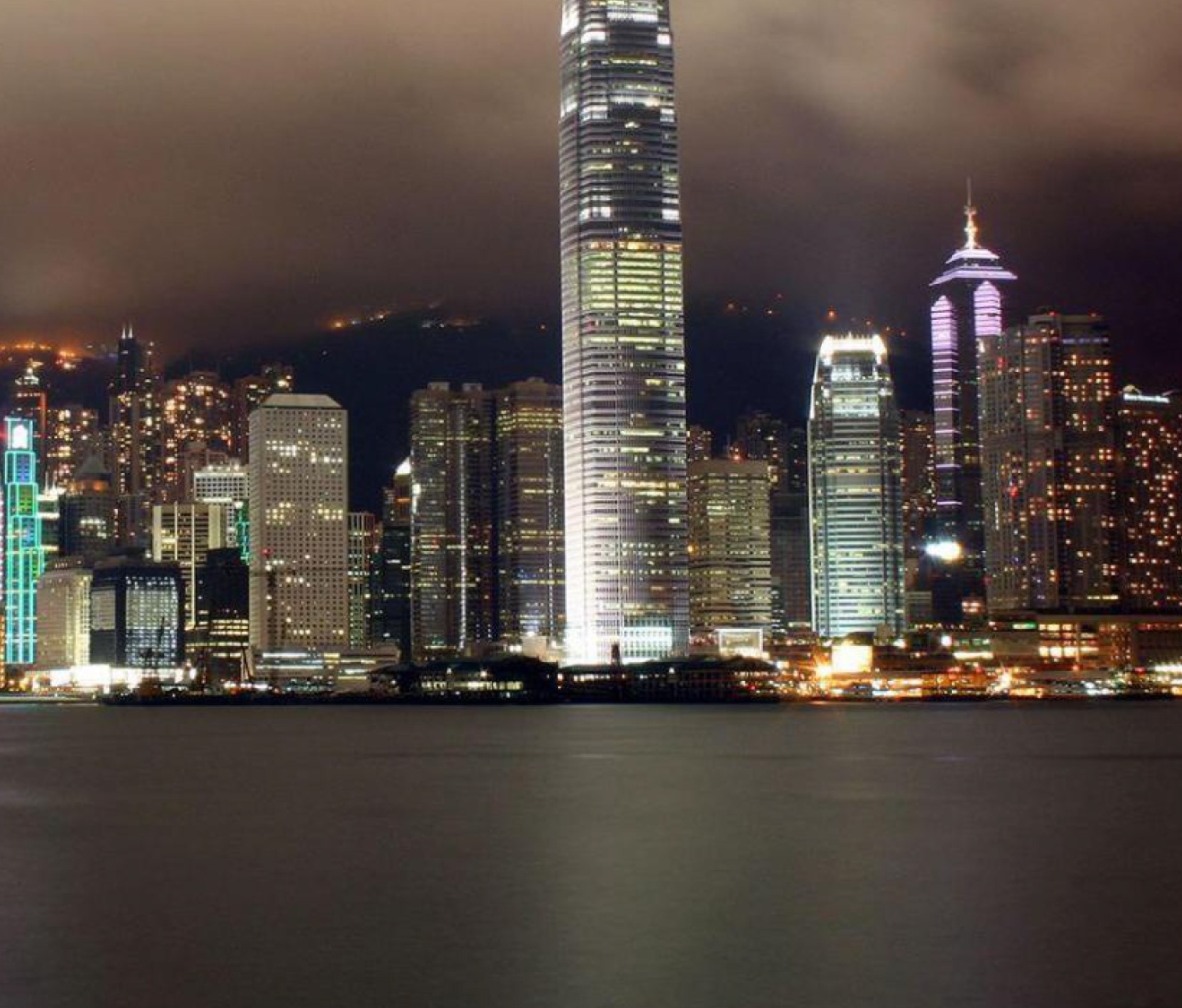 Screenshot №1 pro téma Hong Kong At Night 1200x1024