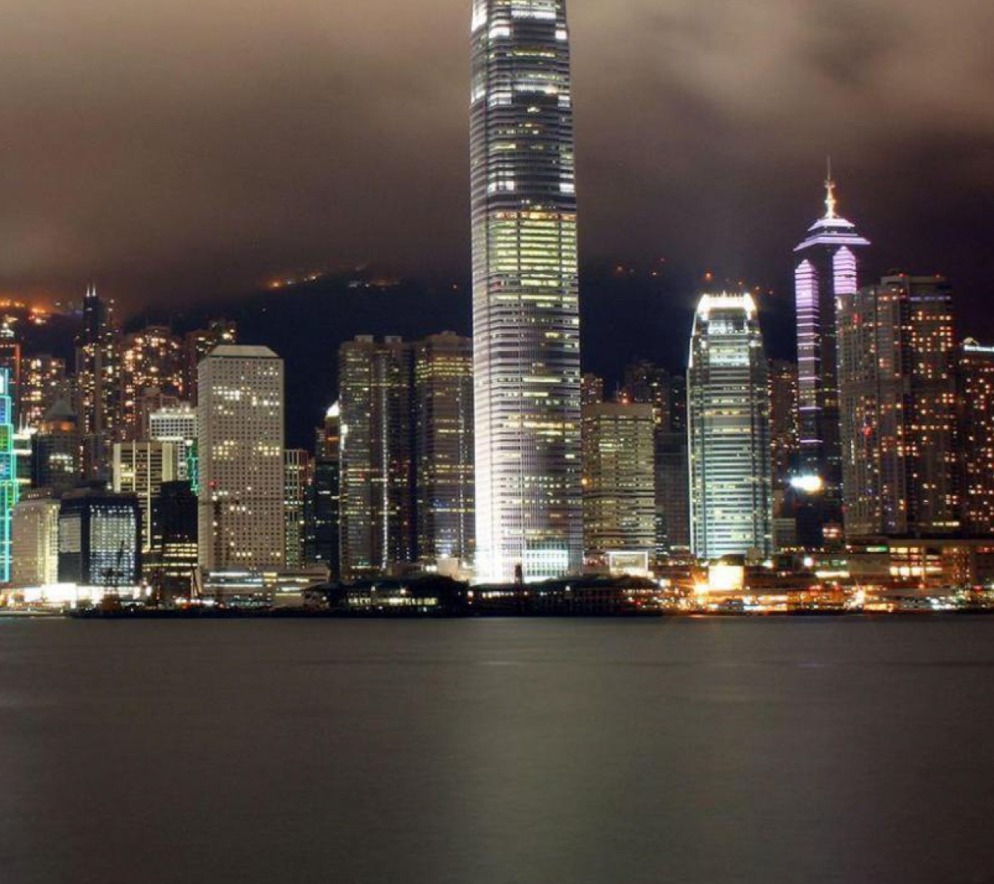 Fondo de pantalla Hong Kong At Night 1440x1280
