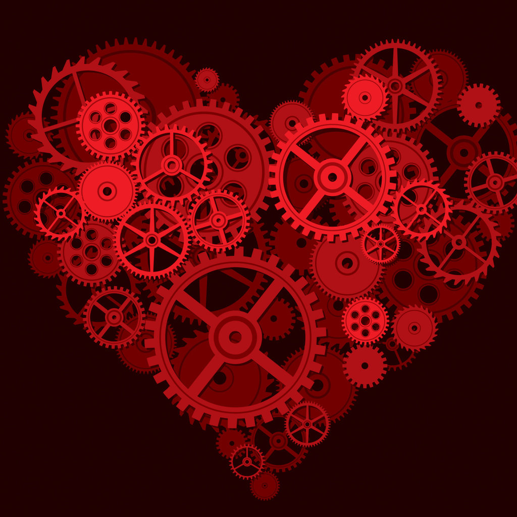 Fondo de pantalla Gears Heart 1024x1024