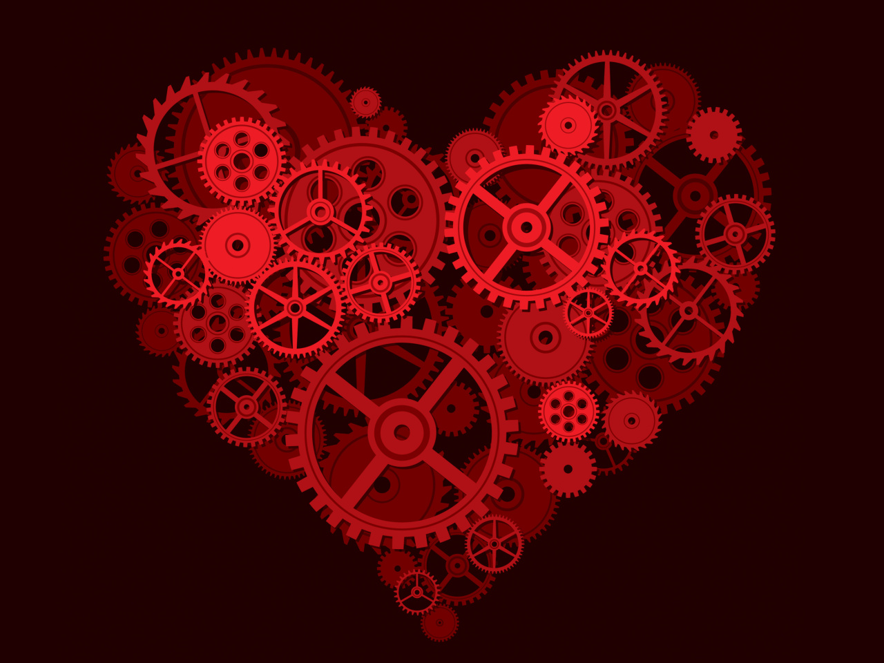 Fondo de pantalla Gears Heart 1280x960