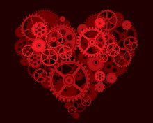 Sfondi Gears Heart 220x176