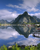 Lofoten Norway HD wallpaper 128x160