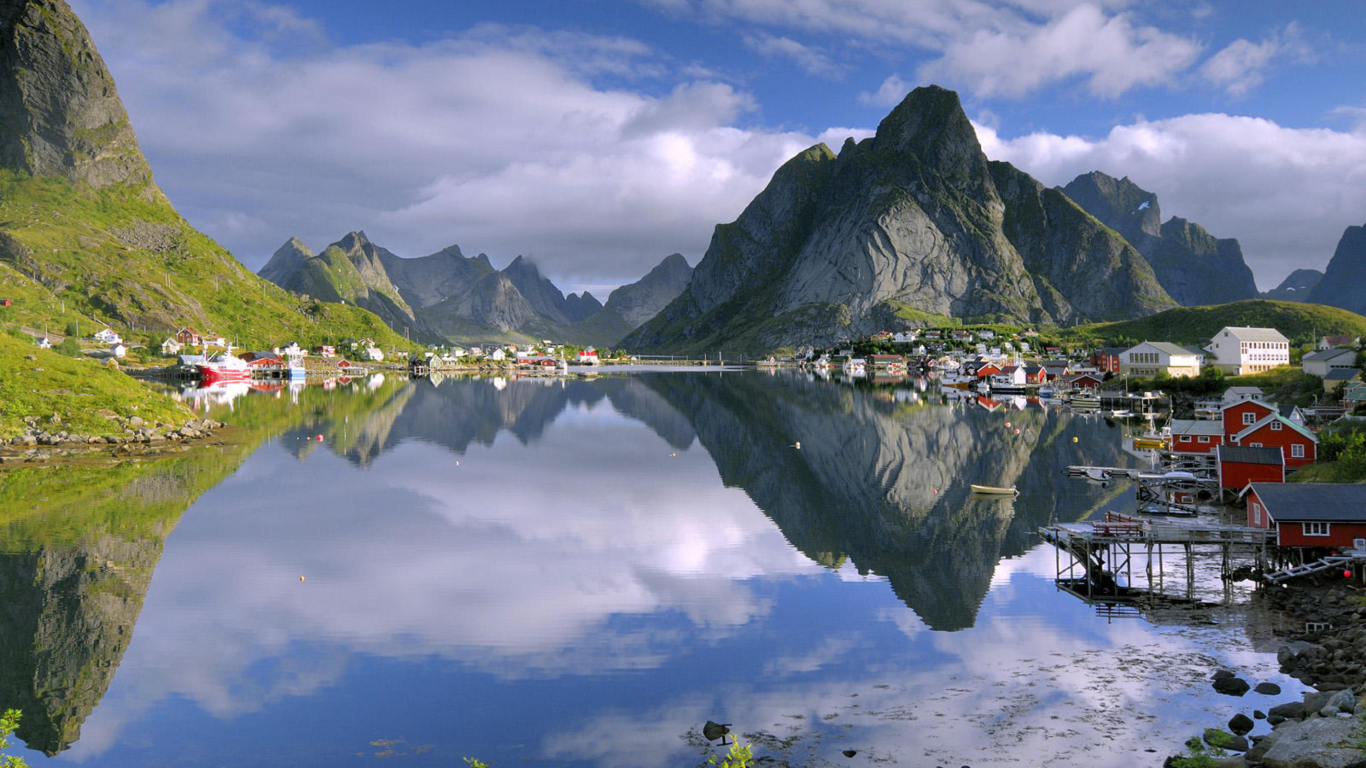 Screenshot №1 pro téma Lofoten Norway HD 1366x768