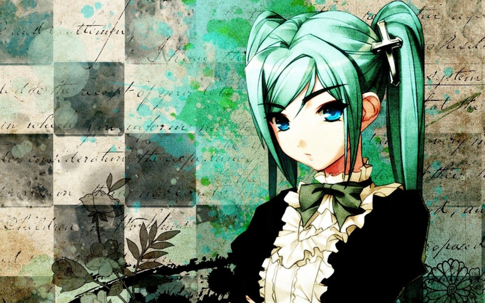 Screenshot №1 pro téma Anime Girl Green Hair 1680x1050
