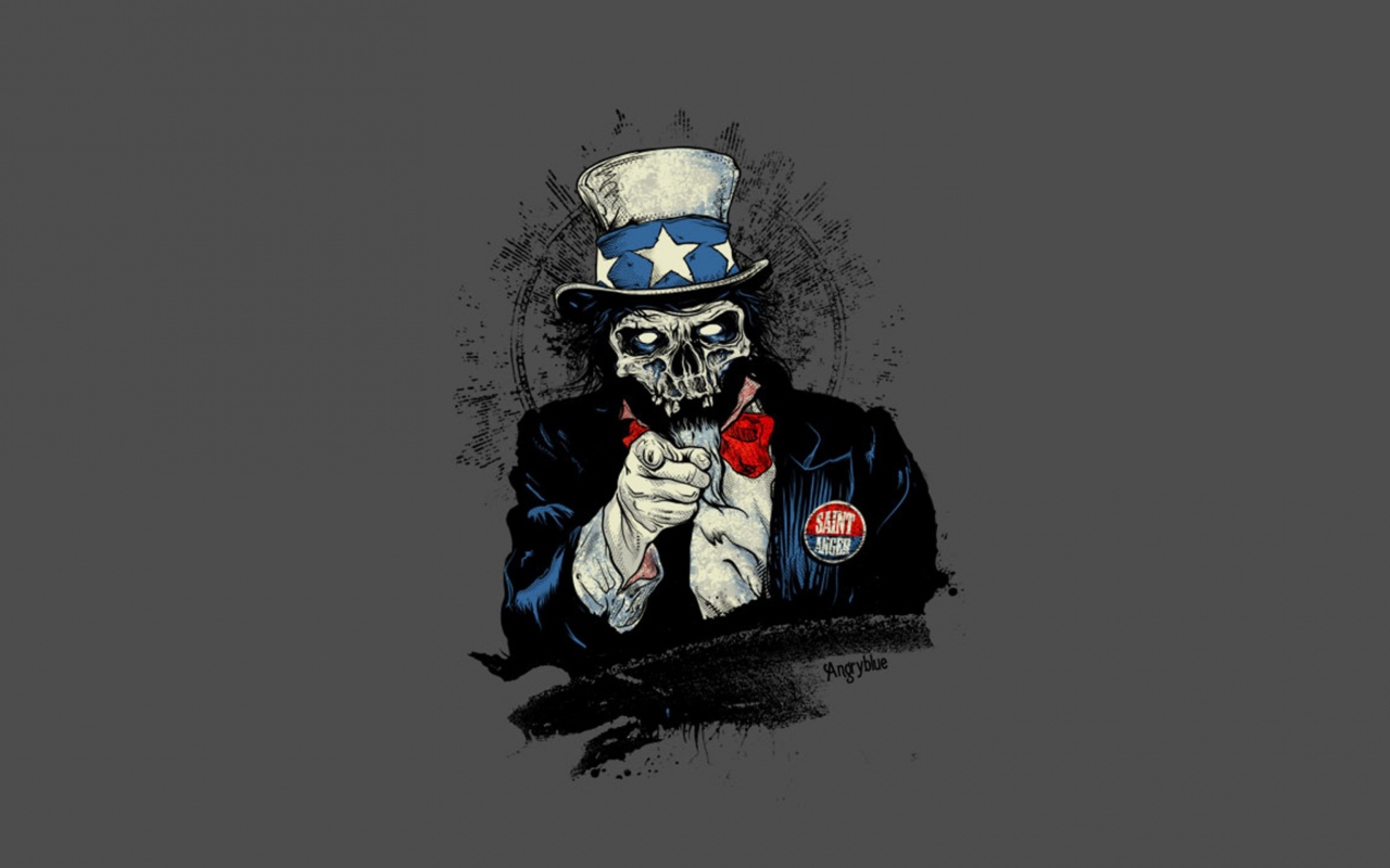 Das Uncle Sam Zombie Wallpaper 1280x800
