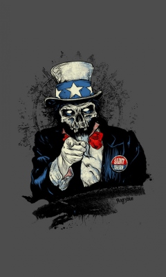 Sfondi Uncle Sam Zombie 240x400