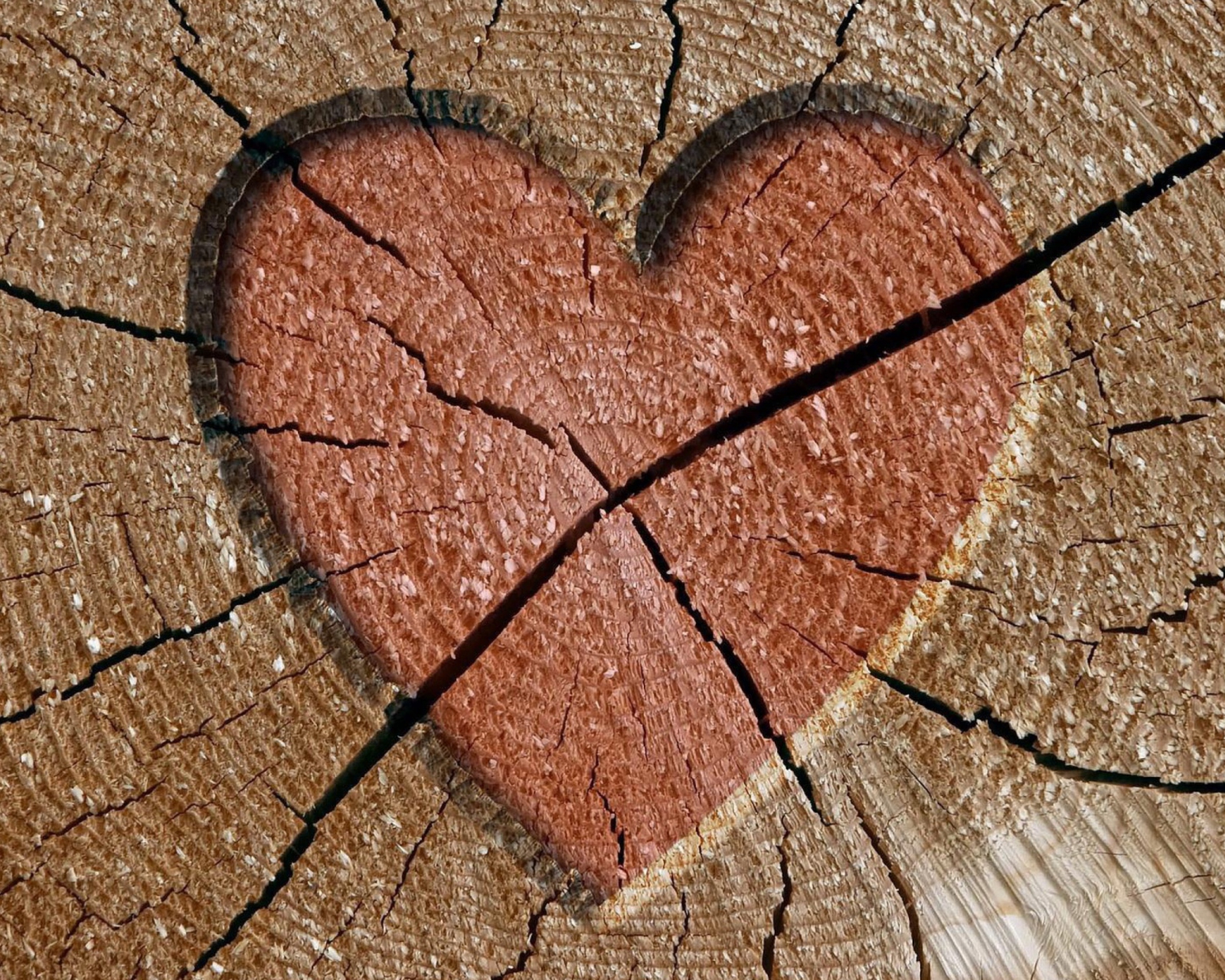 Обои Wooden Heart 1600x1280