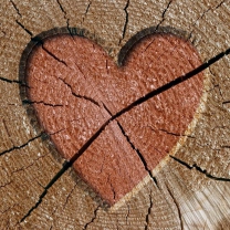 Wooden Heart wallpaper 208x208
