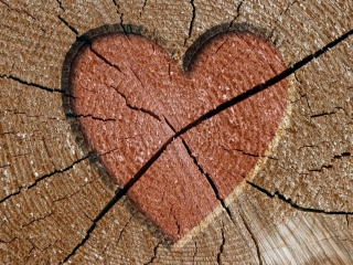 Wooden Heart wallpaper 320x240