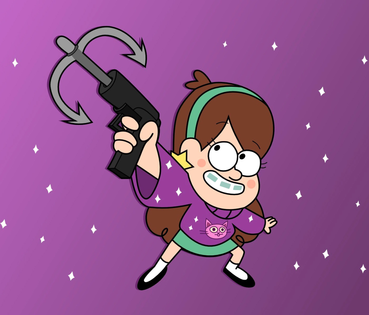 Обои Mabel in Gravity Falls Cartoon 1200x1024