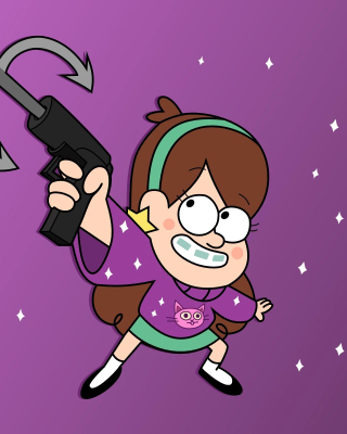 Mabel in Gravity Falls Cartoon - Obrázkek zdarma pro 132x176