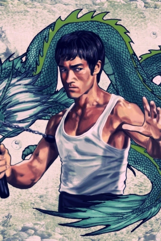 Fondo de pantalla Bruce Lee 320x480