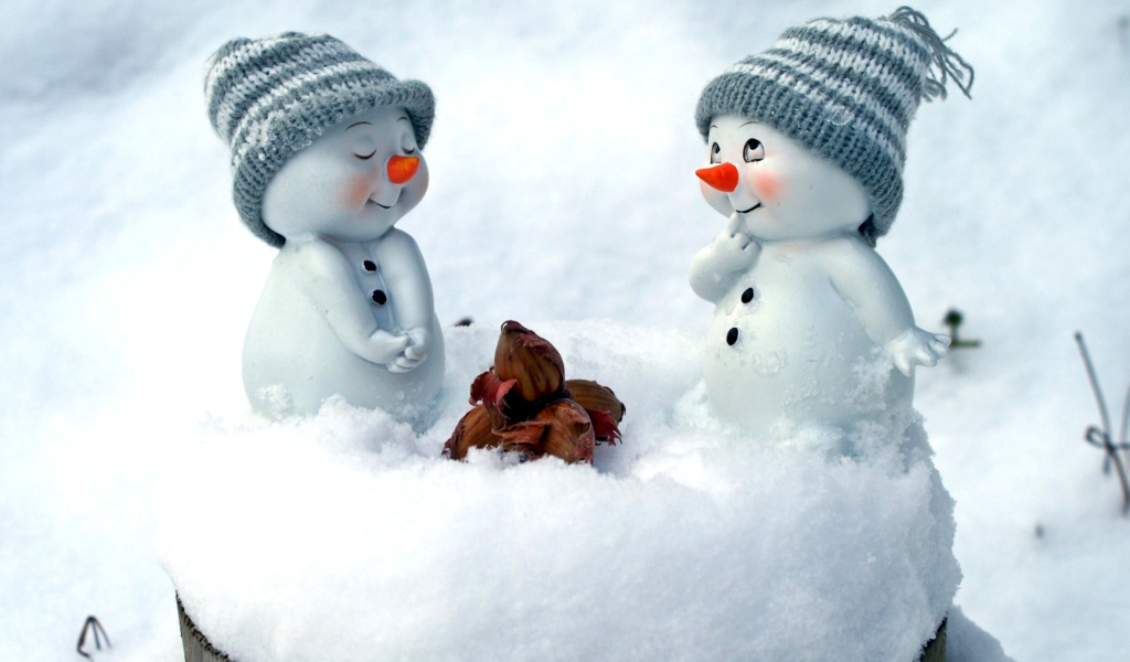 Screenshot №1 pro téma Cute Snowman Christmas Decoration Figurine 1024x600
