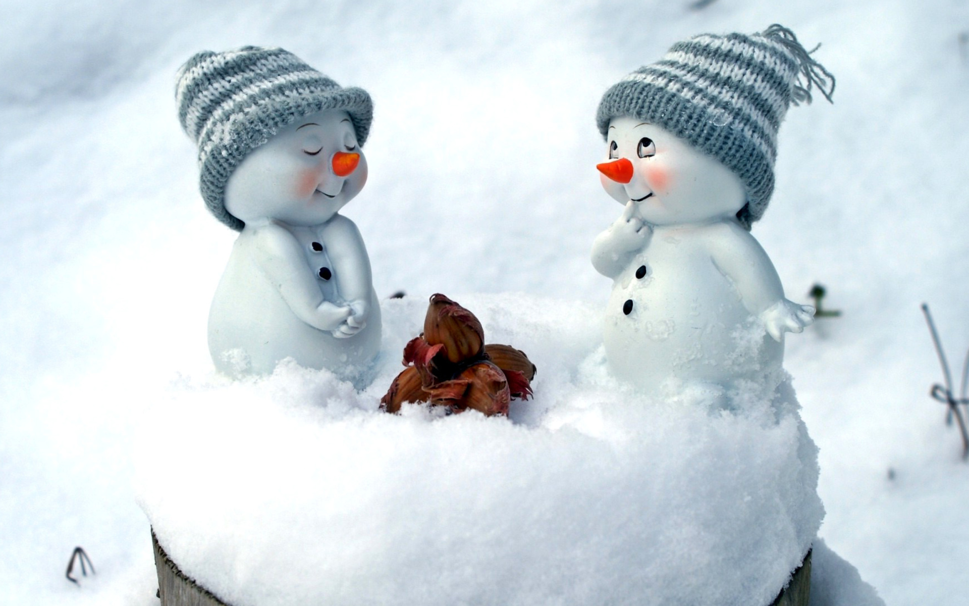 Screenshot №1 pro téma Cute Snowman Christmas Decoration Figurine 1920x1200